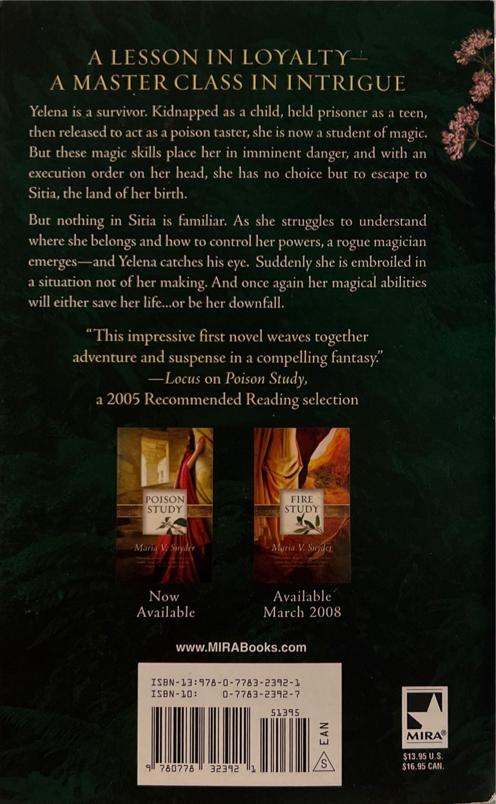 Magic Study - Maria V. Snyder (Mira Books - Paperback) book collectible [Barcode 9780778323921] - Main Image 2