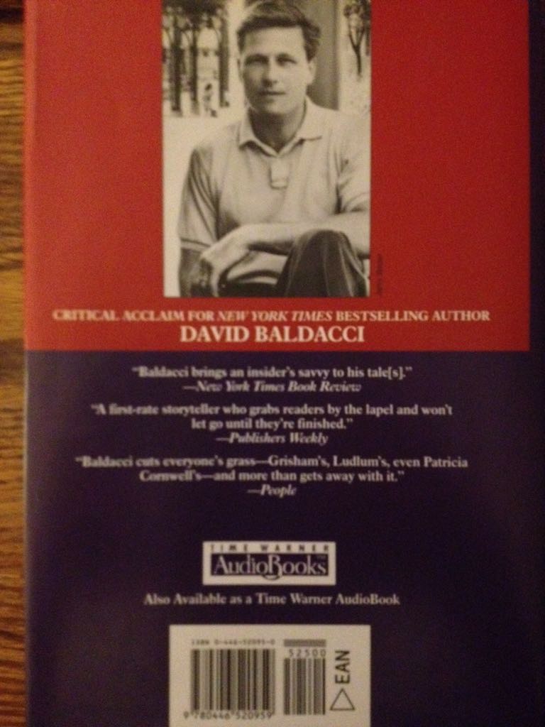 Total Control - David Baldacci (Warner Books Inc - Hardcover) book collectible [Barcode 9780446520959] - Main Image 2