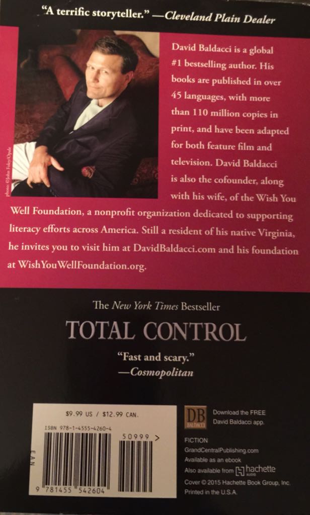 Total Control - David Baldacci (- Audiobook) book collectible [Barcode 9781455542604] - Main Image 2