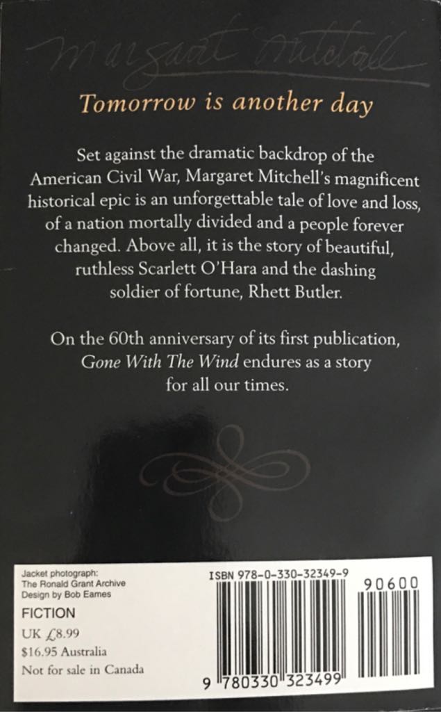 Gone with the Wind - Margaret Mitchell (Pan - Paperback) book collectible [Barcode 9780330323499] - Main Image 2