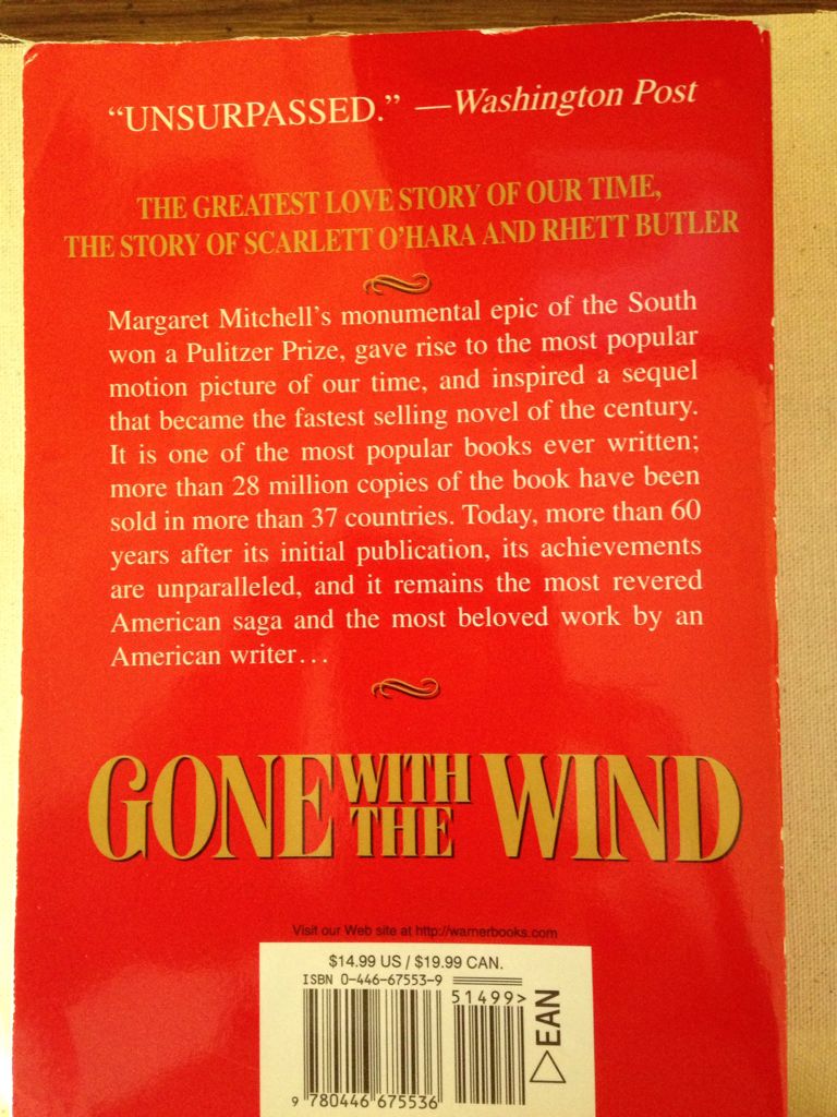 Gone with the Wind - Mitchell, Margaret (Macmillan - Hardcover) book collectible [Barcode 9780446675536] - Main Image 2