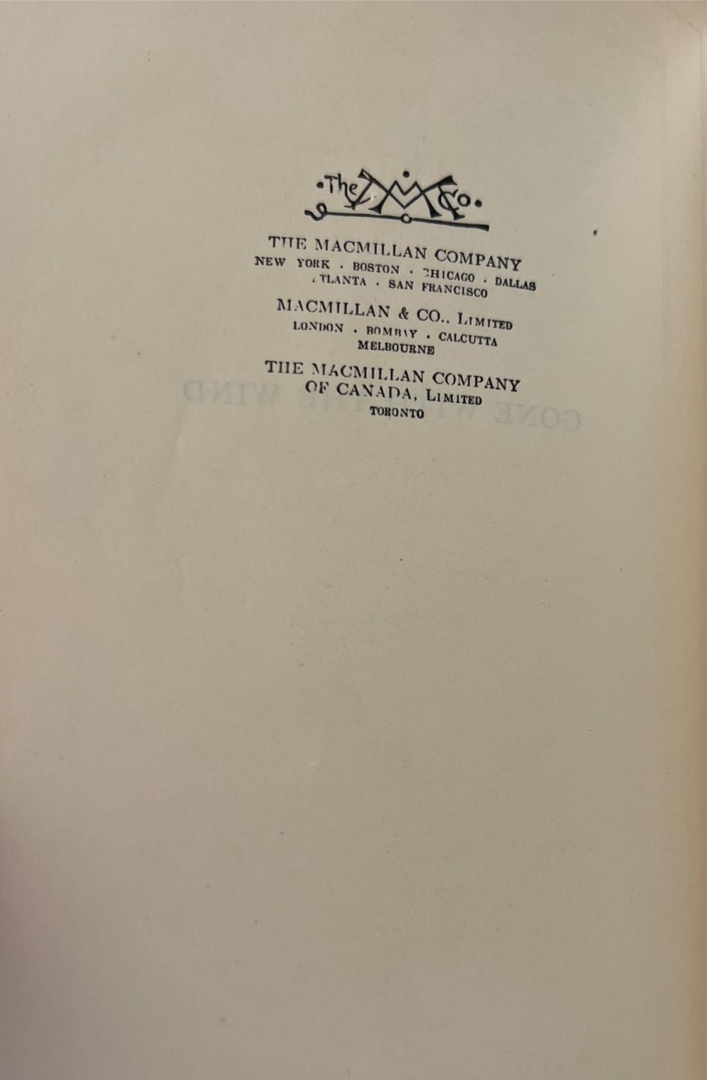Gone with the Wind - Mitchell, Margaret (Macmillan Company Of Canada Limited - Hardcover) book collectible - Main Image 3
