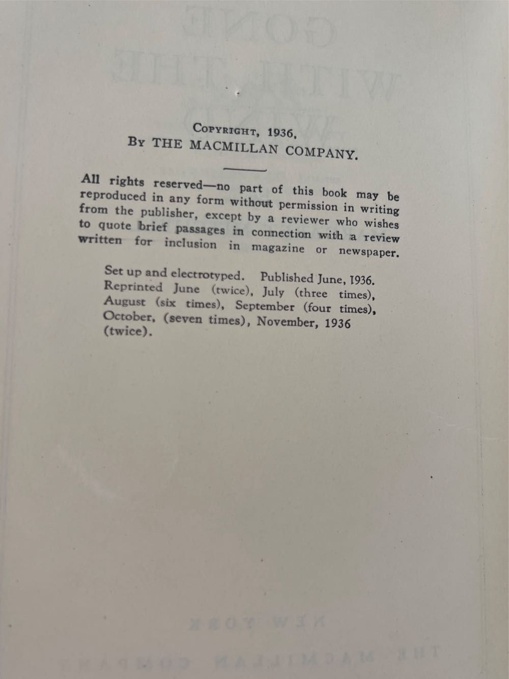 Gone with the Wind - Mitchell, Margaret (Macmillan Company Of Canada Limited - Hardcover) book collectible - Main Image 4