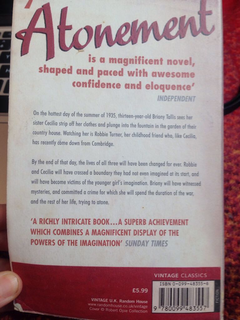 Atonement  book collectible [Barcode 9780099483557] - Main Image 2