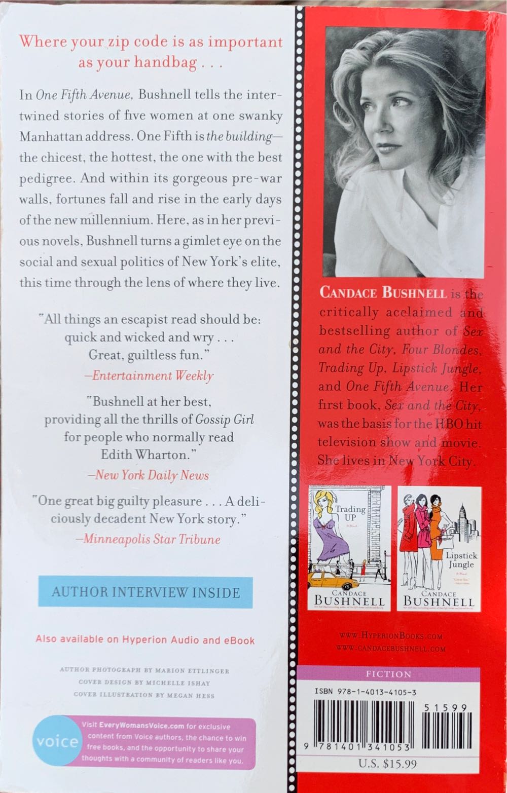 One Fifth Avenue - Candace Bushnell (Hyperion - Trade Paperback) book collectible [Barcode 9781401341053] - Main Image 2