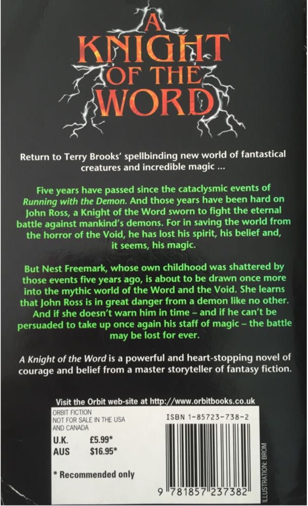 A Knight of the Word - Terry Brooks (Orbit Books - Hardcover) book collectible [Barcode 9781857237382] - Main Image 2