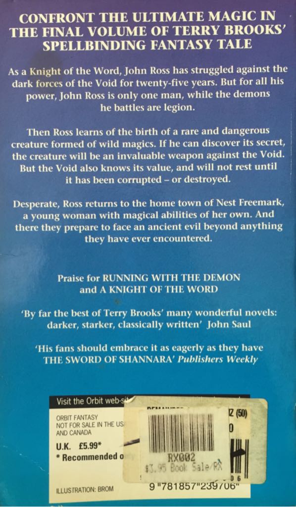 Shannara: The Word and the Void 03 Angel Fire East - Terry Brooks (Orbit Books - Trade Paperback) book collectible [Barcode 9781857239706] - Main Image 2