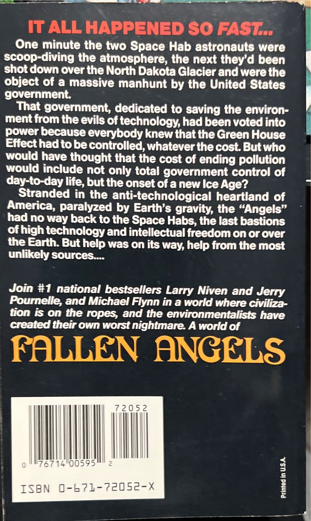 Fallen Angels - Larry Niven (- Paperback) book collectible [Barcode 9780671720520] - Main Image 3