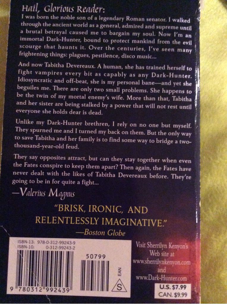 Seize The Night - Sherrilyn Kenyon (St. Martin’s Paperbacks - Paperback) book collectible [Barcode 9780312992439] - Main Image 2