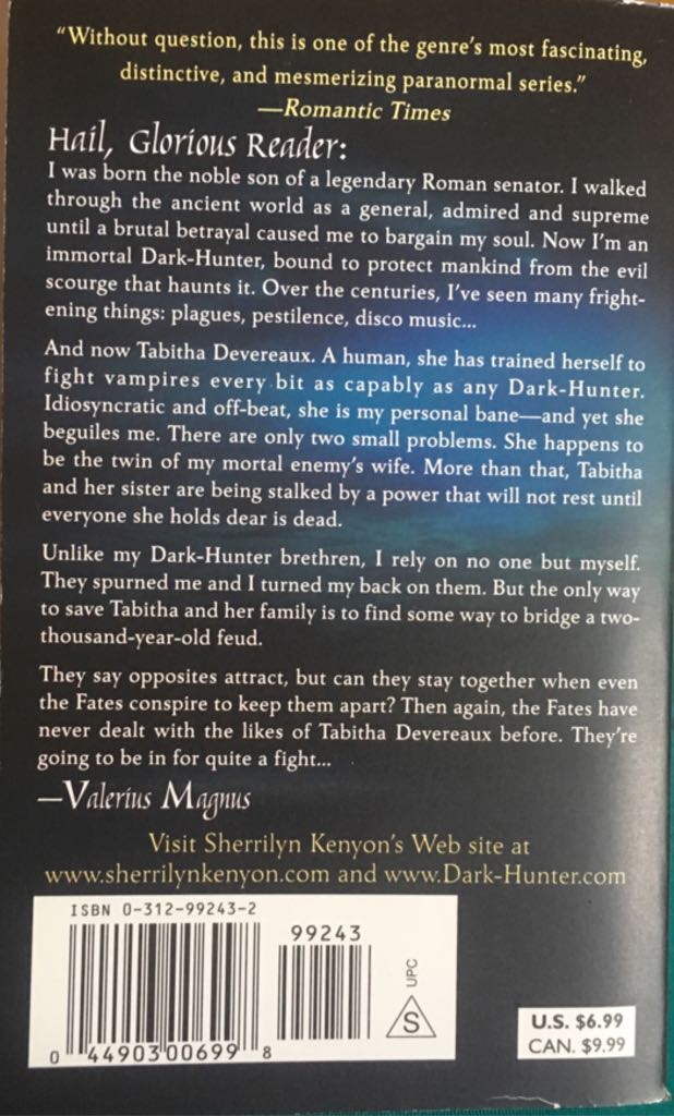 Seize the Night - Sherrilyn Kenyon (St. Martn’s Paperbacks - Paperback) book collectible - Main Image 2