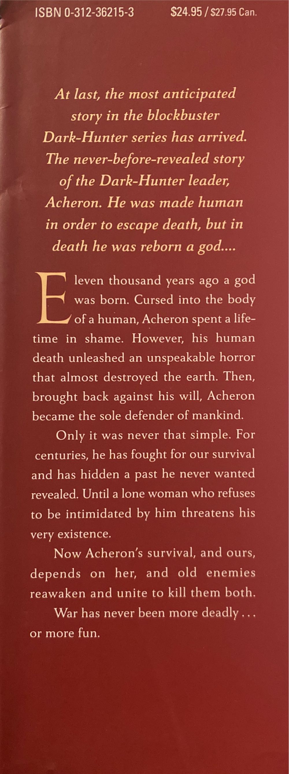 Acheron - Sherrilyn Kenyon (St. Martin’s Press - Hardcover) book collectible [Barcode 9780312362157] - Main Image 2