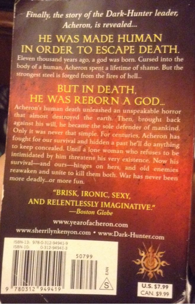 Acheron - Sherrilyn Kenyon (St Martin’s Paperback - Hardcover) book collectible [Barcode 9780312949419] - Main Image 2