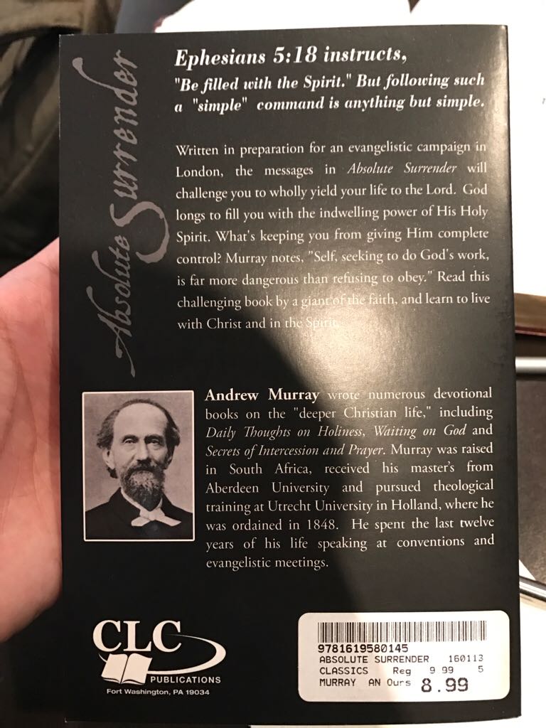 Absolute Surrender - Andrew Murray (Whitaker - Paperback) book collectible [Barcode 9780882700281] - Main Image 2