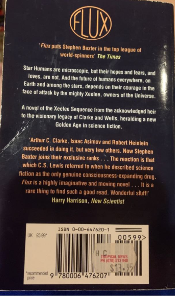 Flux - Stephen Baxter (Harpercollins Pub Ltd - Paperback) book collectible [Barcode 9780006476207] - Main Image 2