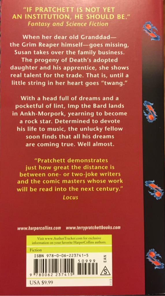 Soul Music - Terry Pratchett (Harper - Paperback) book collectible [Barcode 9780062237415] - Main Image 2