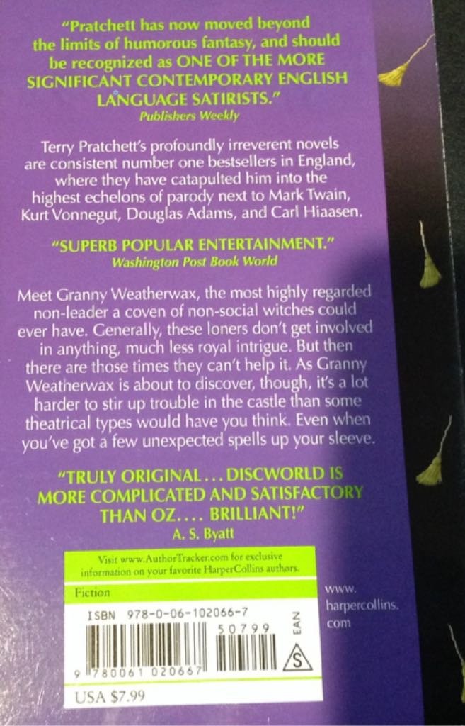 Wyrd Sisters - Terry Pratchett (HarperCollins - Paperback) book collectible [Barcode 9780061020667] - Main Image 2