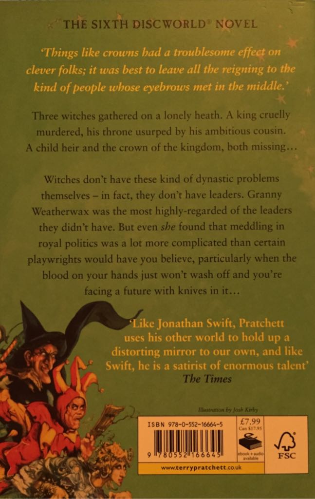 Wyrd Sisters - Terry Pratchett (Corgi Books - Paperback) book collectible [Barcode 9780552166645] - Main Image 2