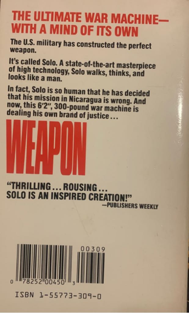 Weapon - Robert Mason (Charter Novel - Paperback) book collectible [Barcode 9781557733092] - Main Image 2