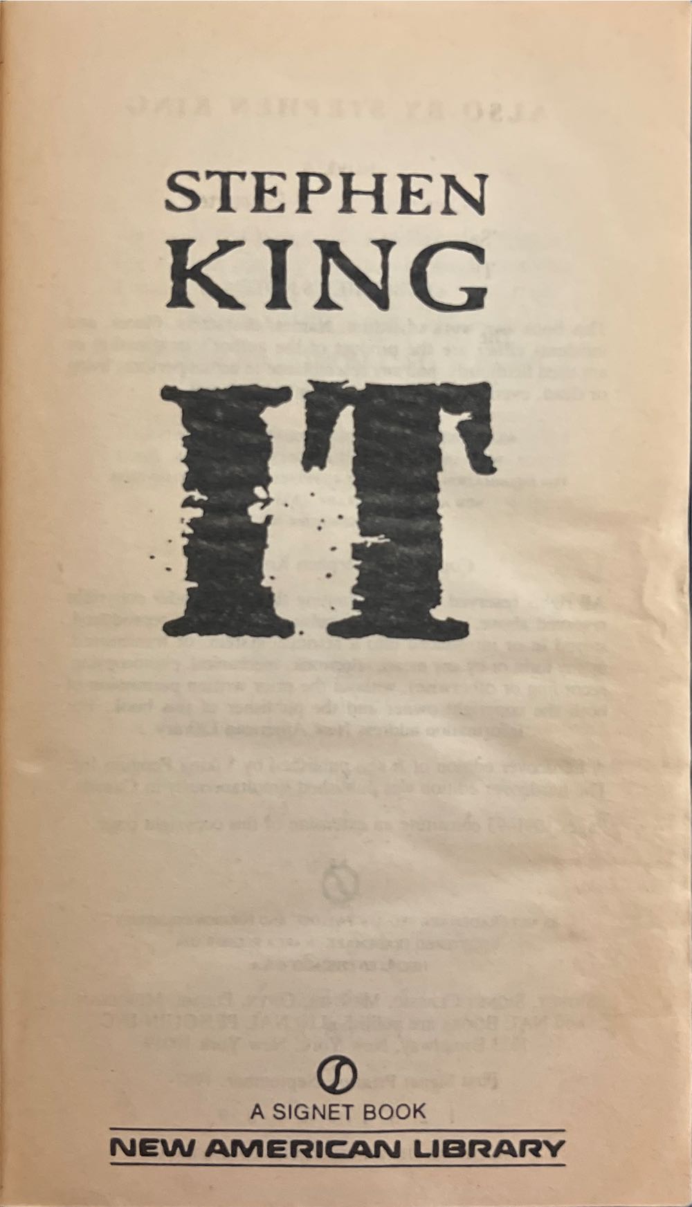 It - Stephen King (Signet - Paperback) book collectible [Barcode 9780451149510] - Main Image 4