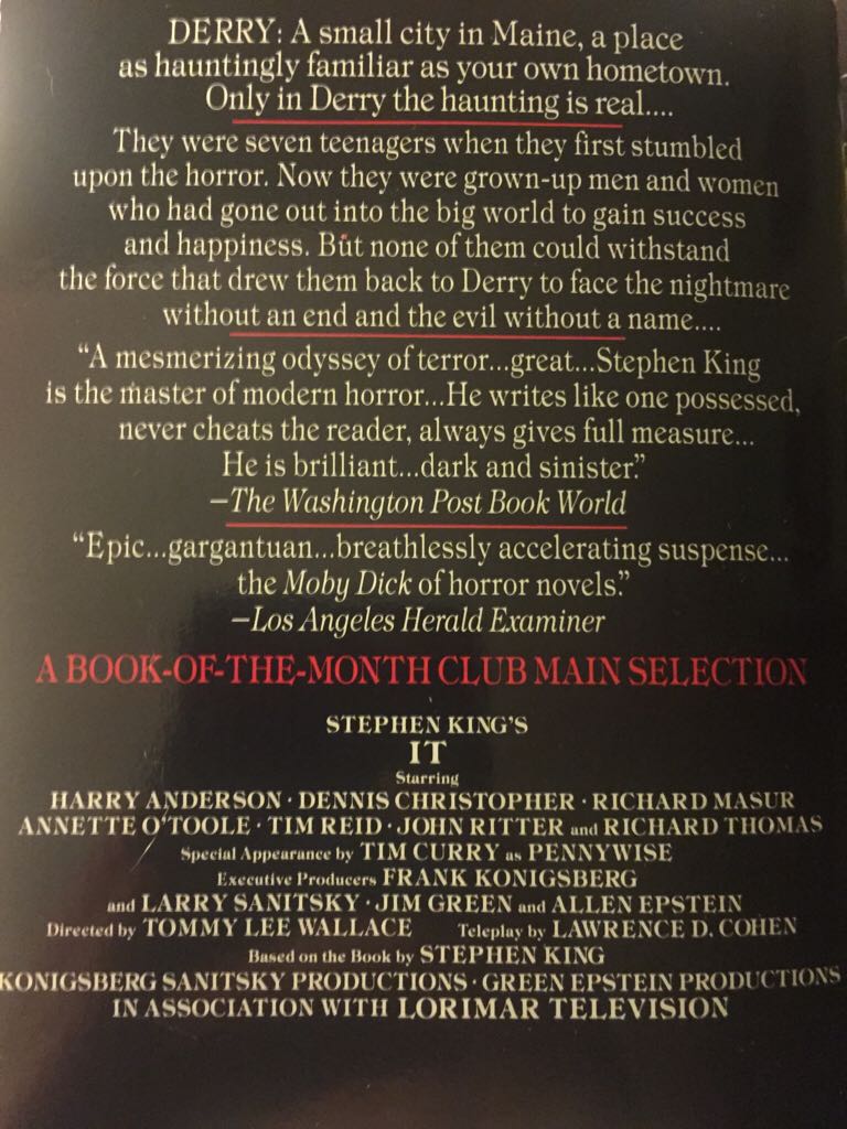 It - Stephen King (Signet Fiction - Paperback) book collectible [Barcode 9780451169518] - Main Image 2