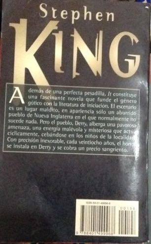 It  (Plaza Janés) book collectible [Barcode 9788401499968] - Main Image 2