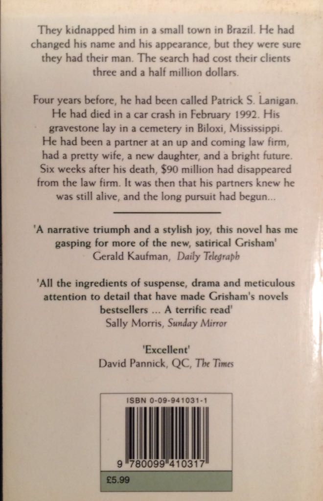 The Partner - John Grisham (Arrow Books - Paperback) book collectible [Barcode 9780099410317] - Main Image 2