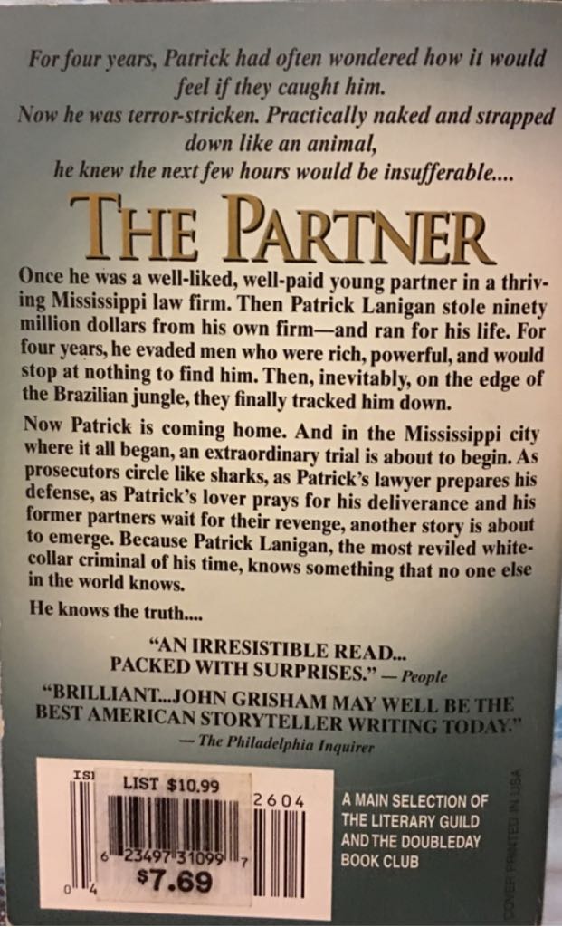 The Partner - John Grisham (Bantam Doubleday Dell Audio Publishing - Audiobook) book collectible [Barcode 9780553472837] - Main Image 2