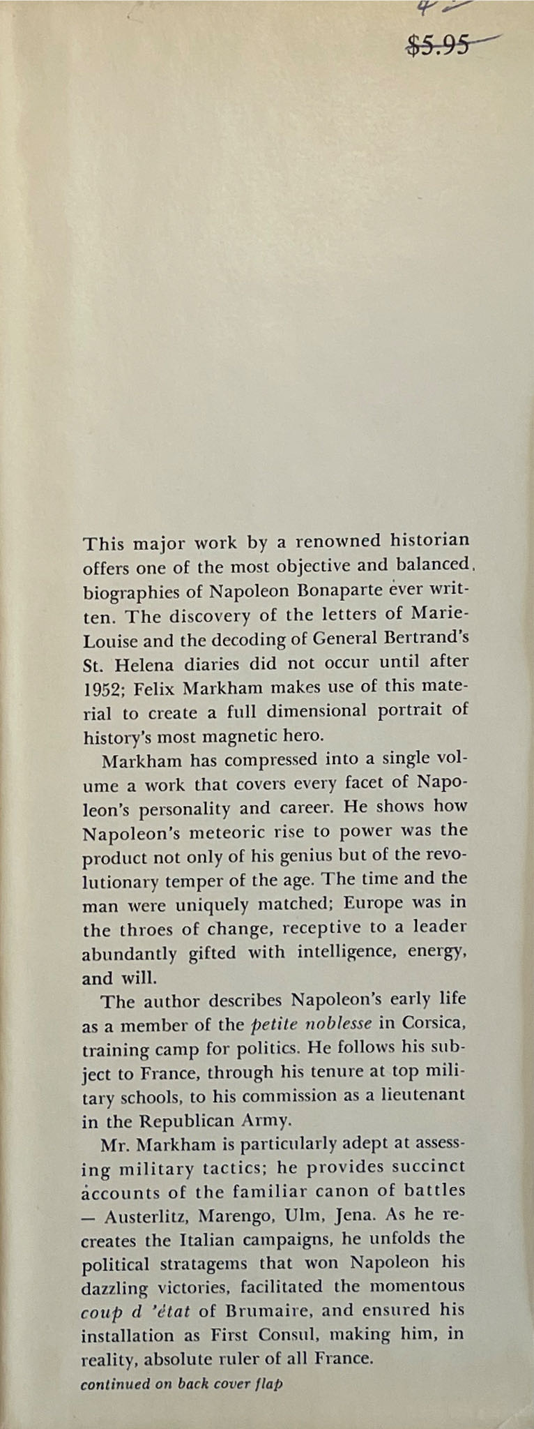 Napoleon - Felix Markham book collectible [Barcode 9780451627988] - Main Image 2