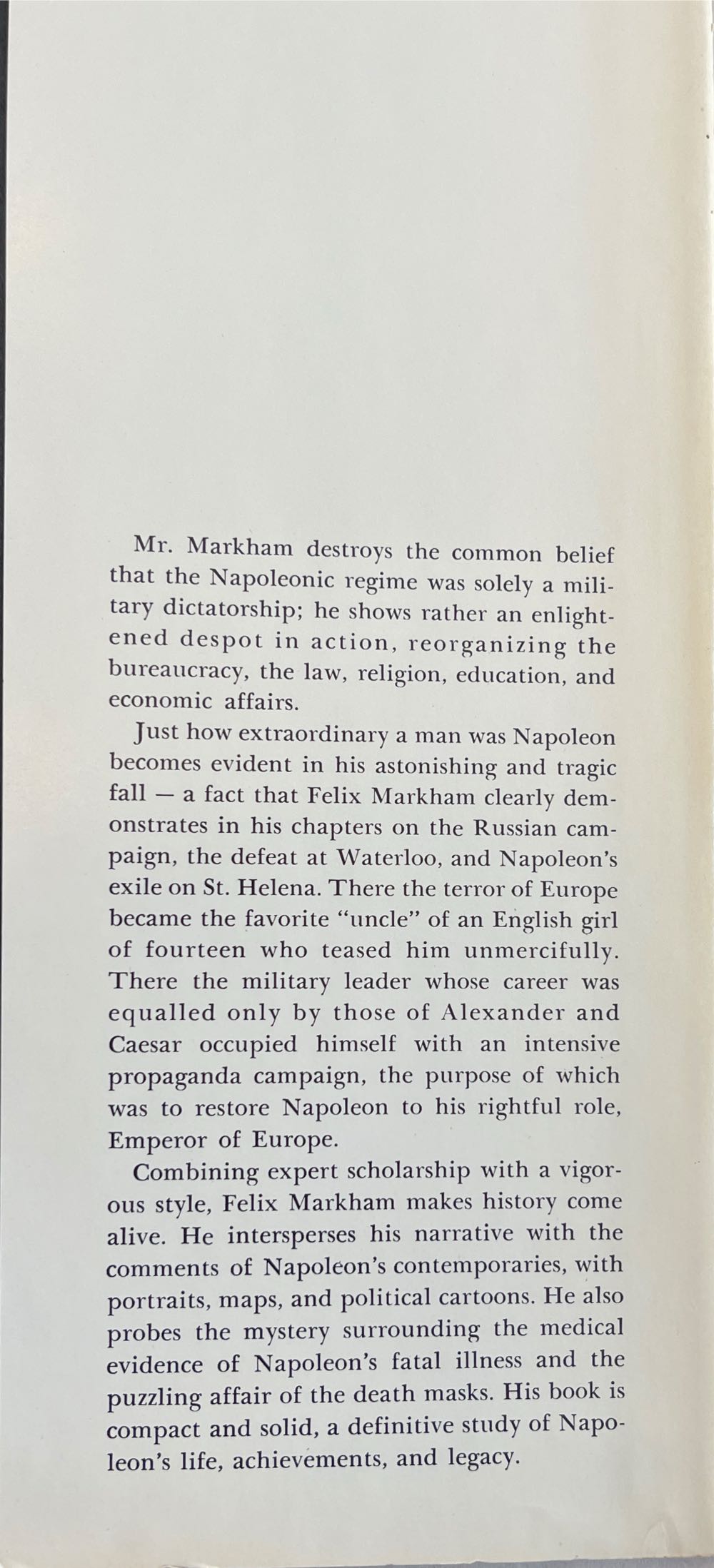 Napoleon - Felix Markham book collectible [Barcode 9780451627988] - Main Image 3
