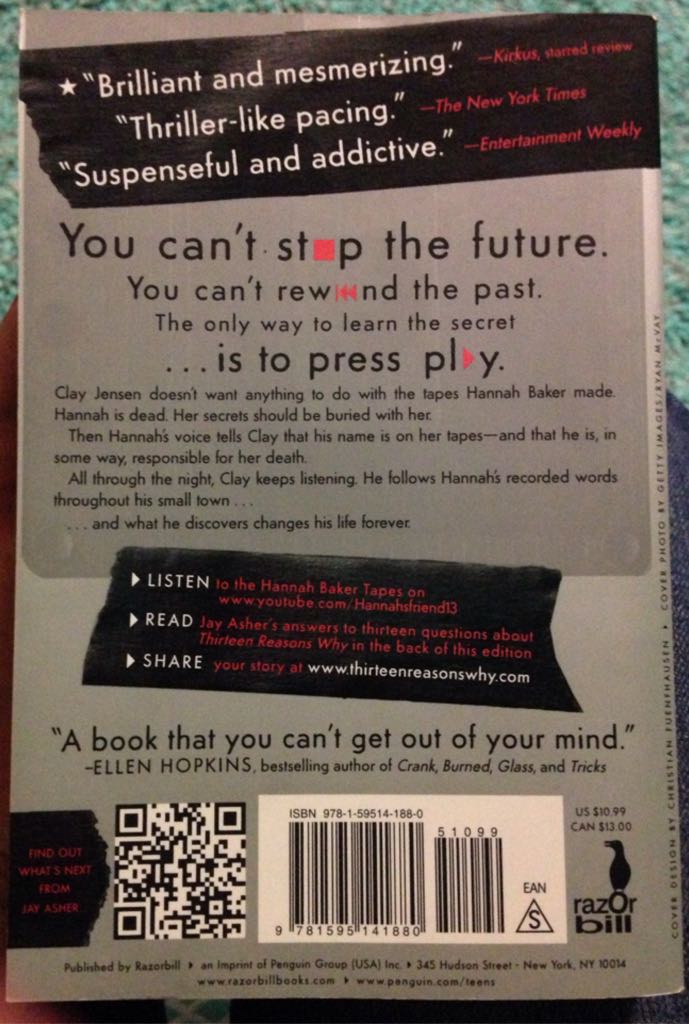 Thirteen Reasons Why  book collectible - Main Image 2