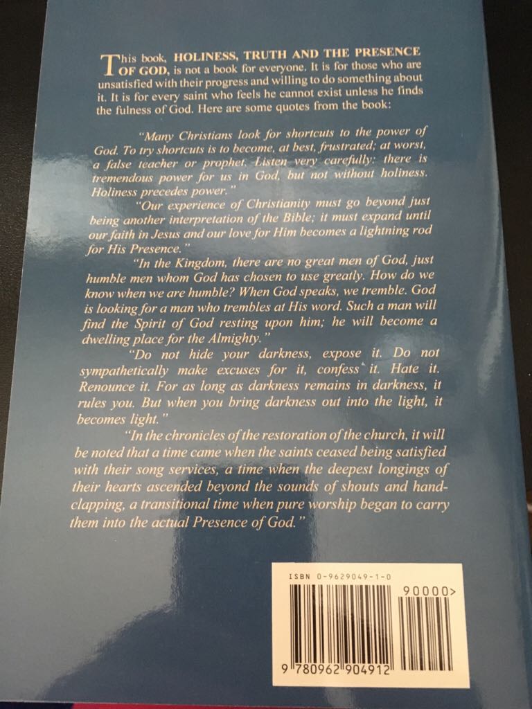 Holiness, Truth and the Presence of God-10: 0962904910-13: - Francis Frangipane (Arrow Publications - Paperback) book collectible [Barcode 9780962904912] - Main Image 2