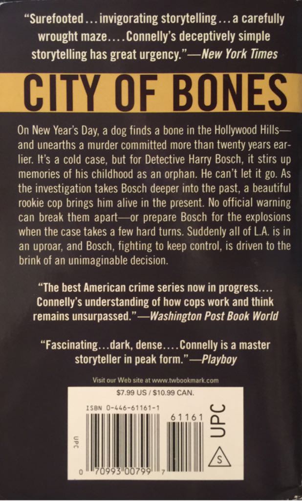 City of Bones - Michael Connelly (St Martins Paperbacks - Paperback) book collectible [Barcode 9780446611619] - Main Image 2