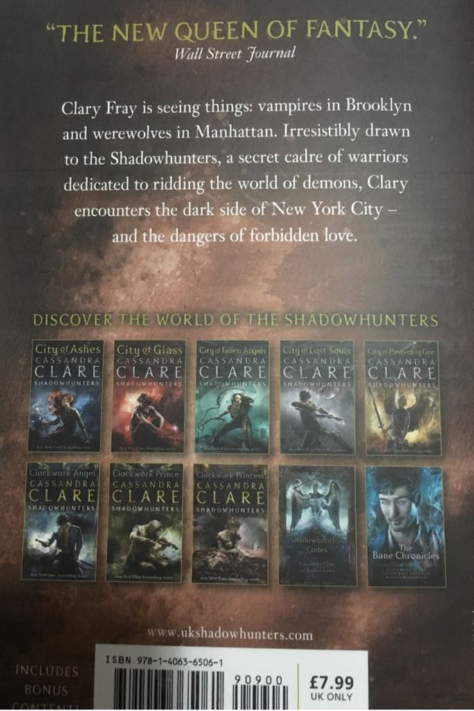 City of Bones - Cassandra Clare (Walker Books - Paperback) book collectible [Barcode 9781406365061] - Main Image 2