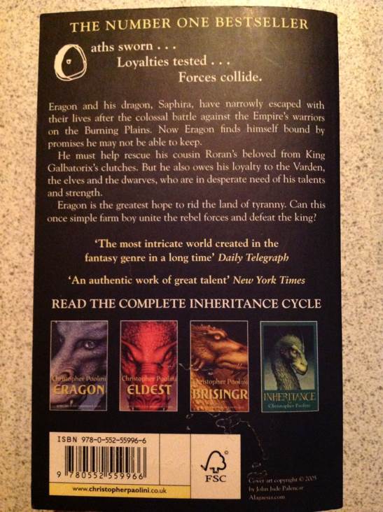 Brisingr - Christopher Paolini (Corgi Books - Paperback) book collectible [Barcode 9780552559966] - Main Image 2