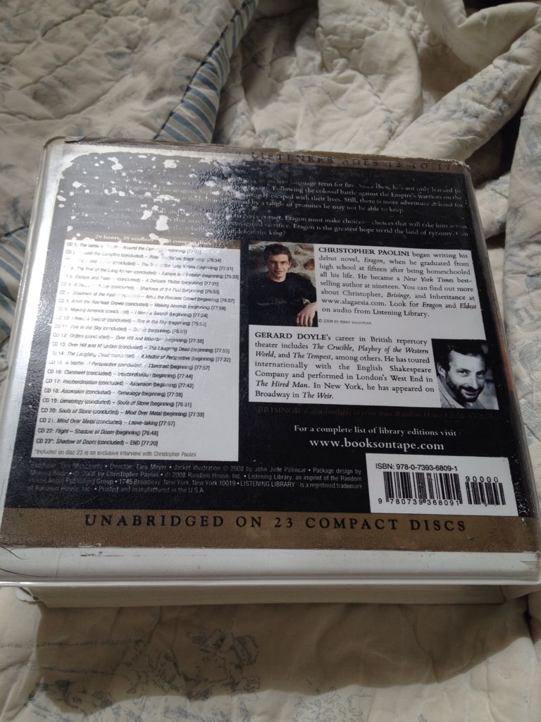 Brisingr - Christopher Paolini (Listening Library - Audiobook) book collectible [Barcode 9780739368091] - Main Image 2