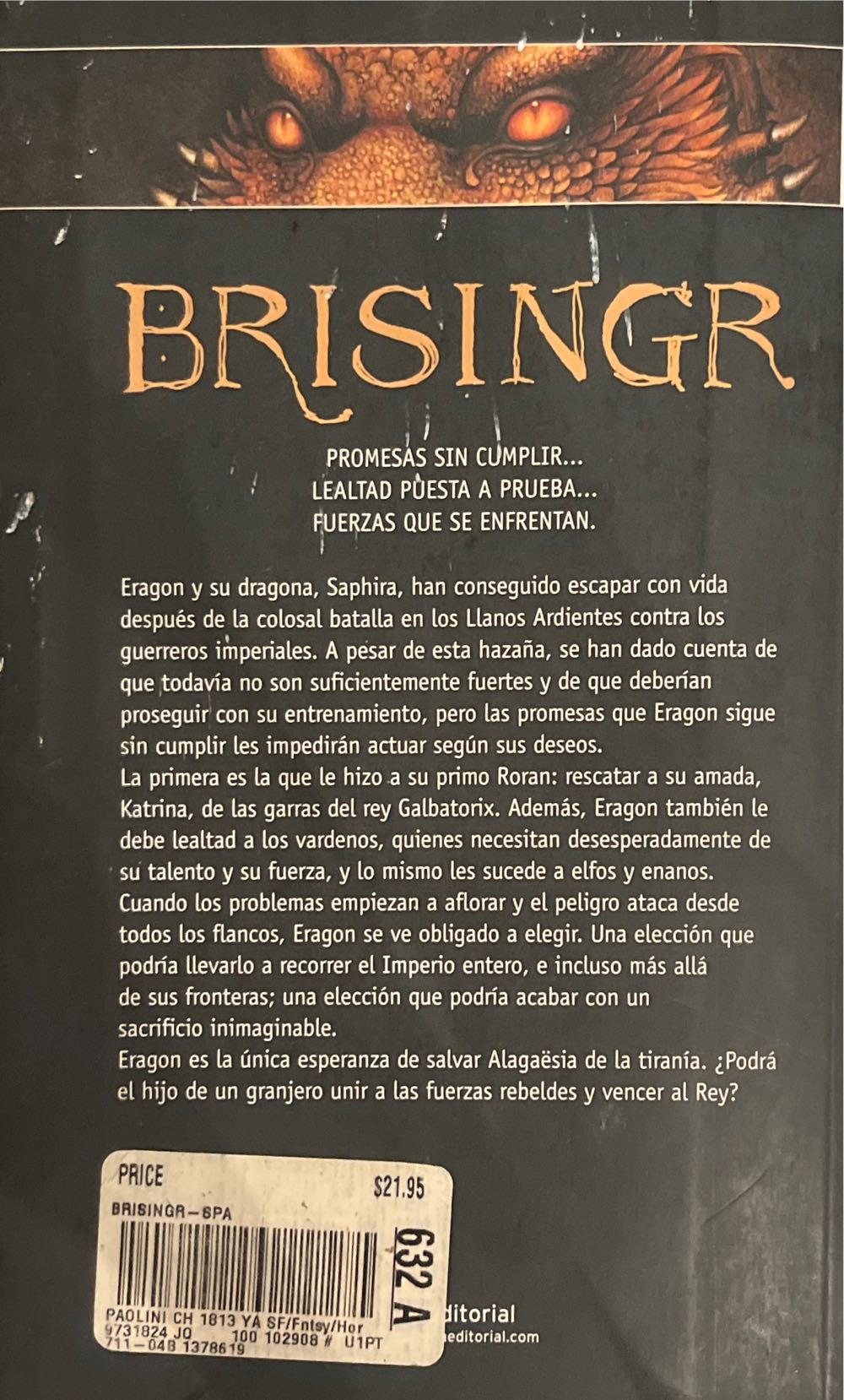 Brisingr - Christopher Paolini (Random House Children’s Books) book collectible [Barcode 9788492429394] - Main Image 2
