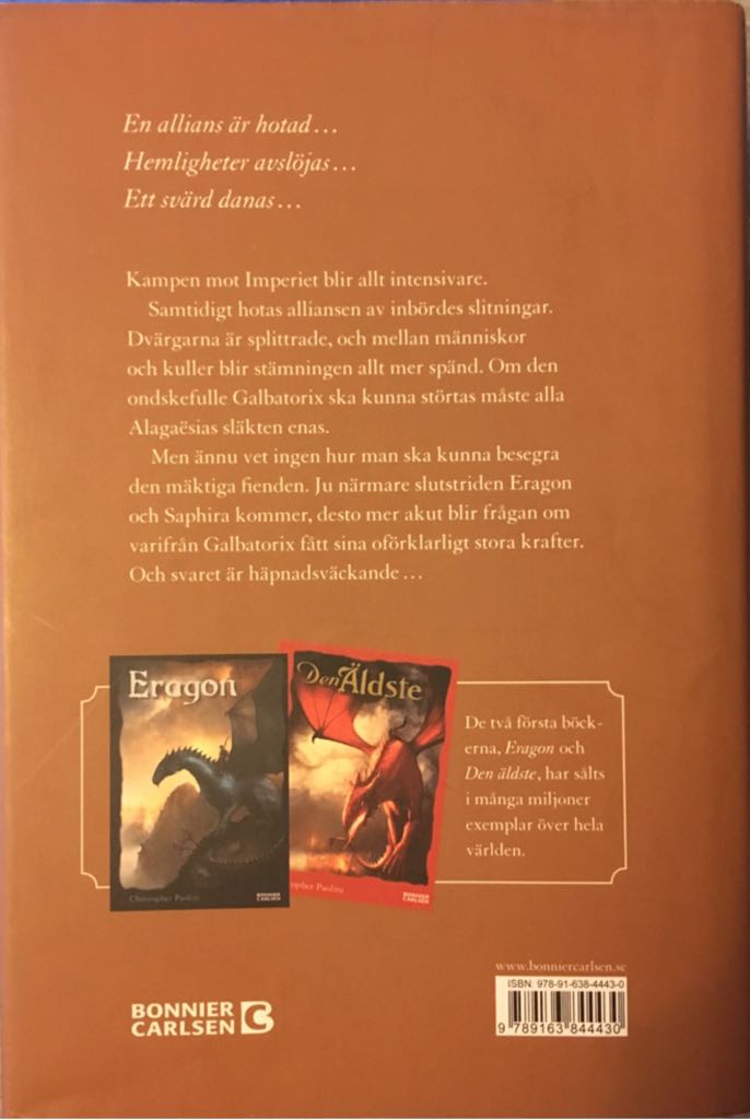 Brisingr - Christopher Paolini (Bonnier Carlsen - Hardcover) book collectible [Barcode 9789163844430] - Main Image 2
