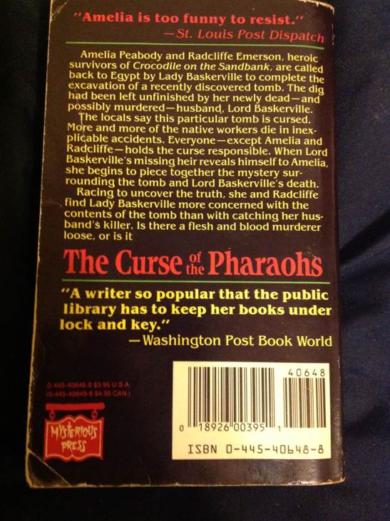 The Curse Of The Pharaohs - Elizabeth Peters (A Warner Book - Paperback) book collectible [Barcode 9780445406483] - Main Image 2