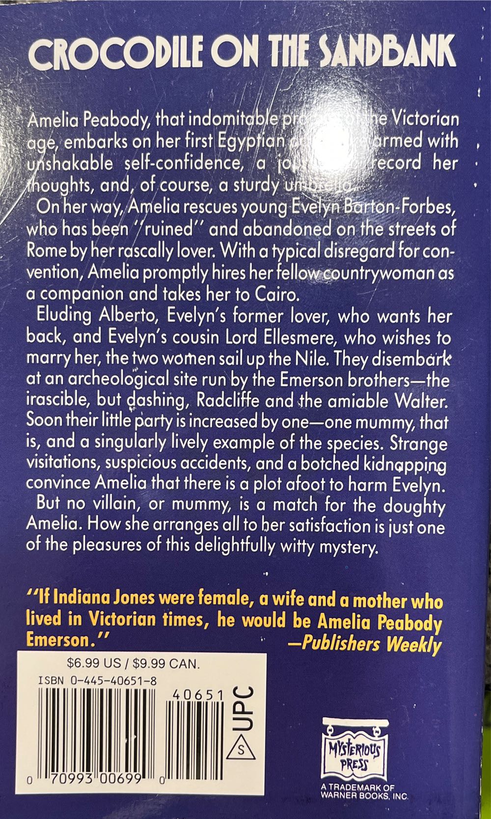 Crocodile on the Sandbank - Elizabeth Peters (Robinson Publishing - Audiobook) book collectible [Barcode 9780445406513] - Main Image 4