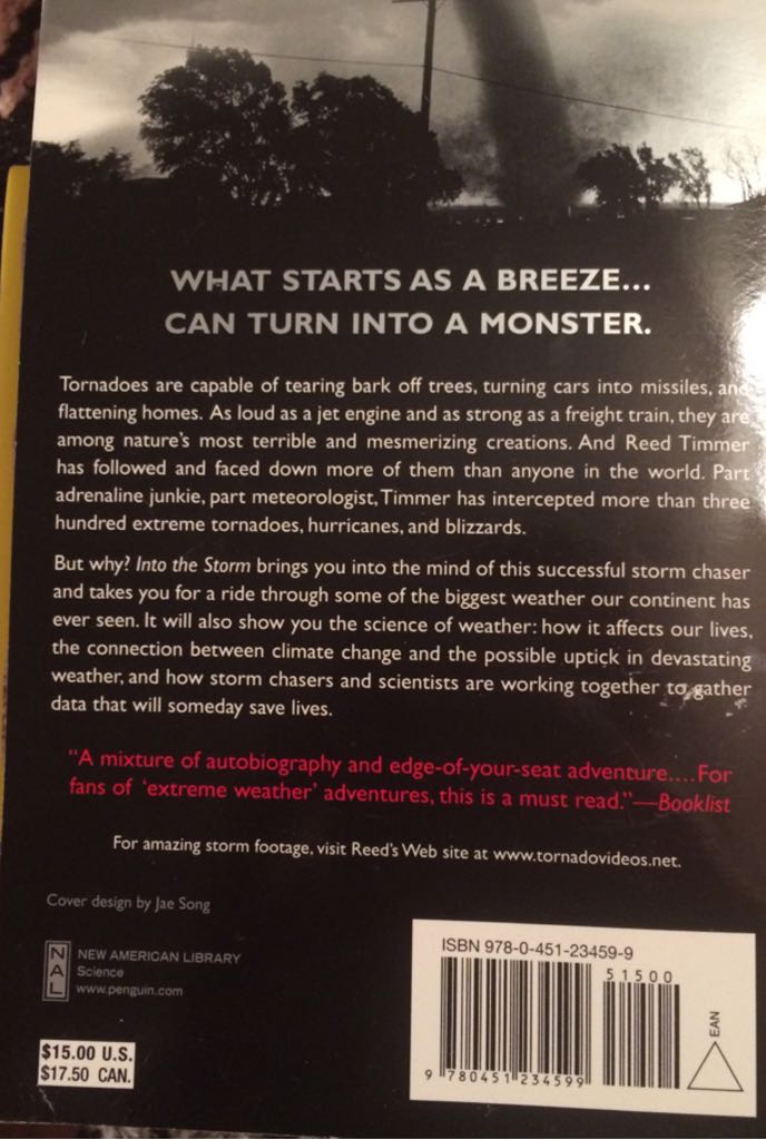 Into the Storm - Reed Timmer (New Amer Library) book collectible [Barcode 9780451234599] - Main Image 2