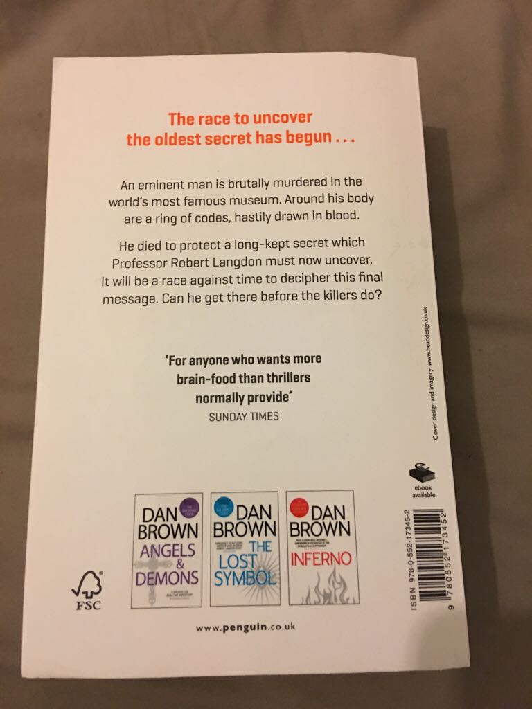 Da Vinci Code - Dan Brown book collectible [Barcode 9780552173452] - Main Image 2