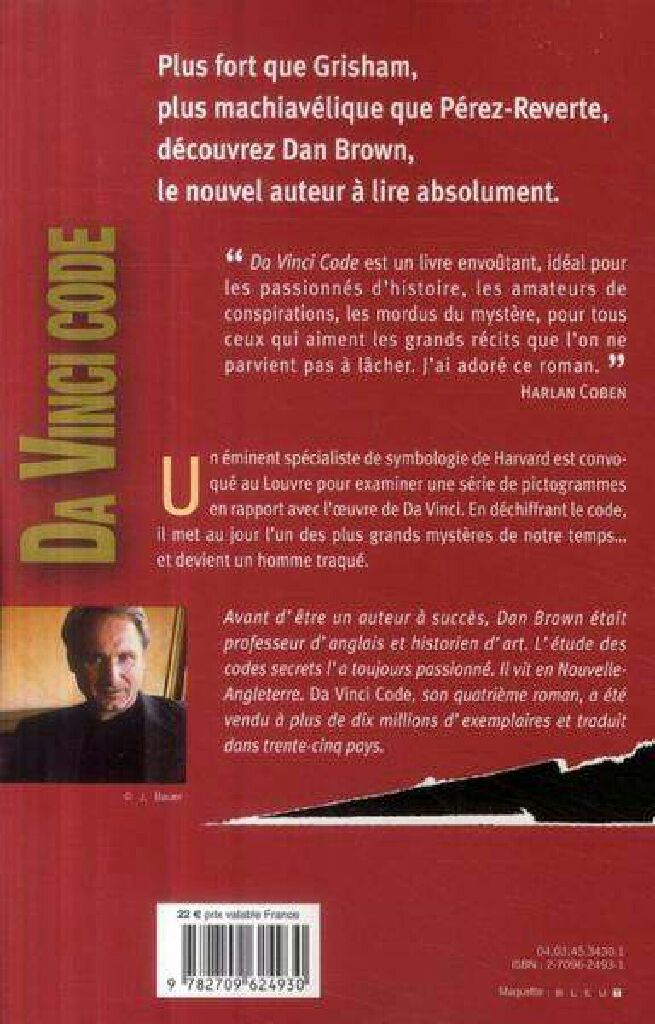 Da Vinci Code - Dan Brown book collectible [Barcode 9782744175541] - Main Image 2