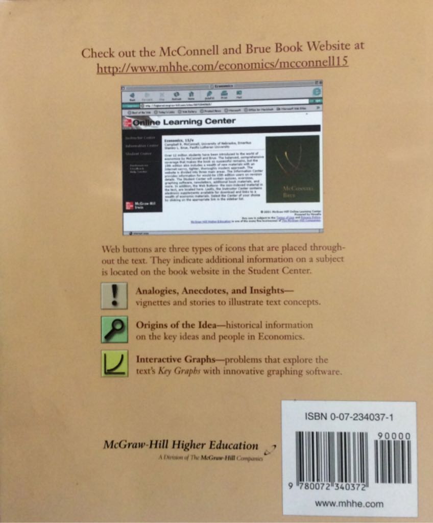 Microeconomics  - David E. book collectible [Barcode 9780072340372] - Main Image 2