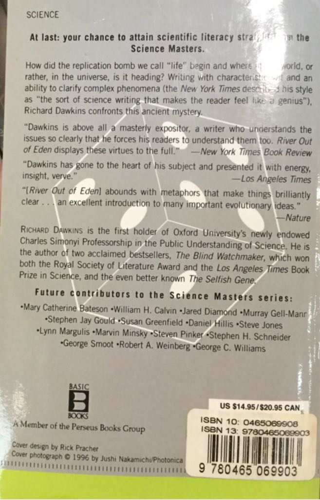 River Out of Eden - Richard Dawkins (Basic Books - Paperback) book collectible [Barcode 9780465069903] - Main Image 2