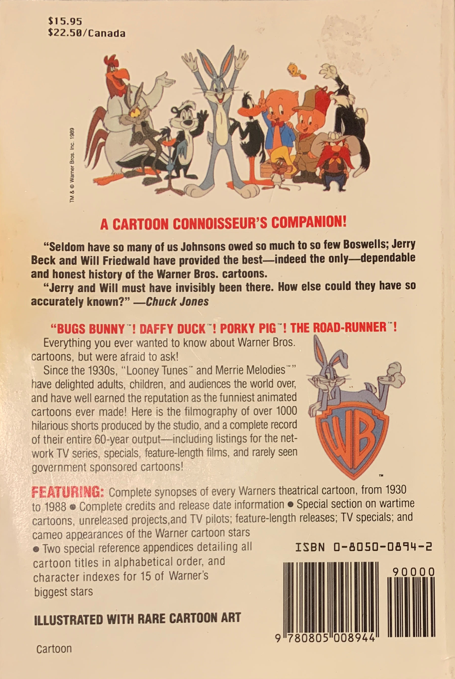 Looney Tunes and Merrie Melodies: A Complete Illustrated Guide To The Warner Bros. Cartoons - Jerry Beck (Henry Holt & Company - Paperback) book collectible [Barcode 9780805008944] - Main Image 2