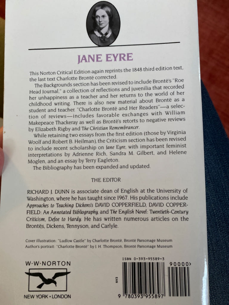 Jane Eyre - Charlotte Bronte (W W Norton & Company) book collectible [Barcode 9780393955897] - Main Image 2