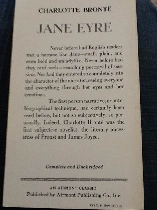 Jane Eyre - Charlotte Brontë (Airmont Books - Paperback) book collectible [Barcode 9780804900171] - Main Image 2