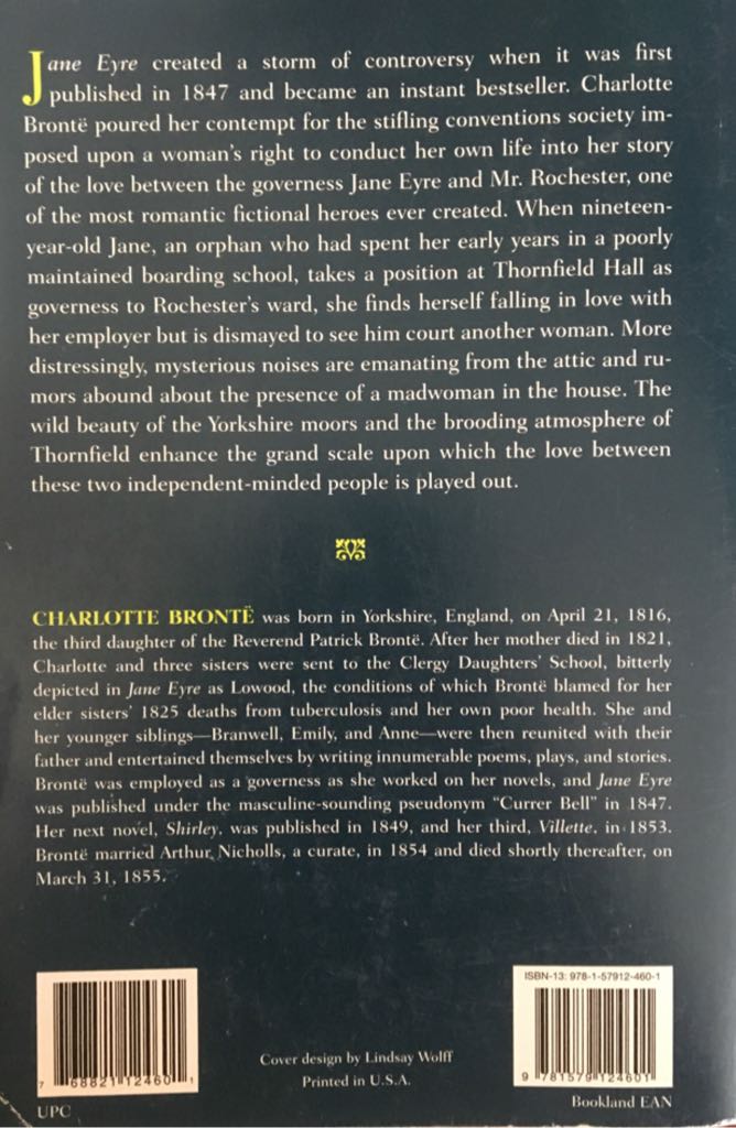 Jane Eyre - Charlotte Bronte (Black Dog & Leventhal Publishers) book collectible [Barcode 9781579124601] - Main Image 2