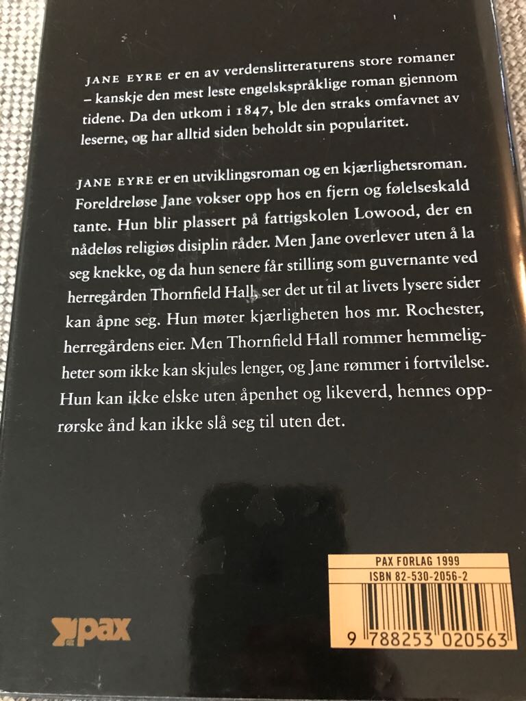 Jane Eyre  (Hardcover) book collectible [Barcode 9788253020563] - Main Image 2