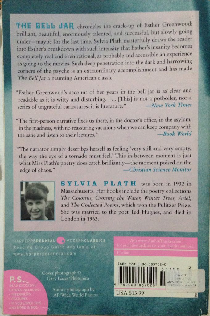 Bell Jar, The - Sylvia Plath (Harper Perennial Modern Classics - Paperback) book collectible [Barcode 9780060837020] - Main Image 2